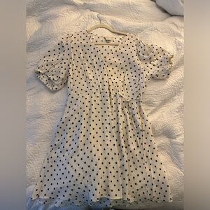 A NEW DAY- white and black polka dot dress